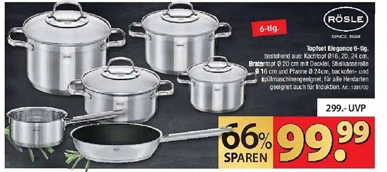 RÖSLE Topfset Elegance 6-tlg.
