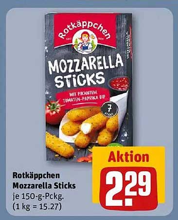 Rotkäppchen Mozzarella Sticks je 150-g-Pckg.