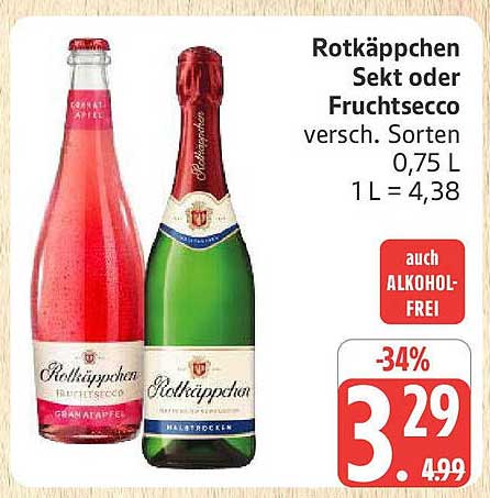 Rotkäppchen Sekt oder Fruchtsecco 0,75 L