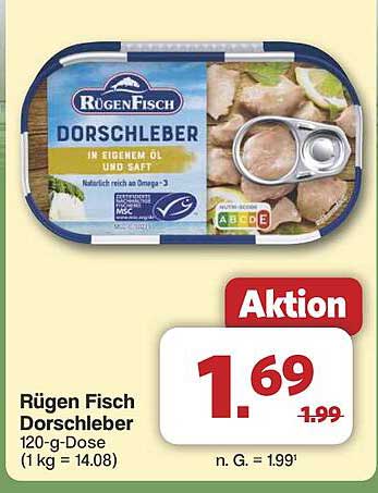 Rügen Fisch Dorschleber 120-g-Dose