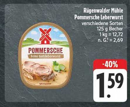 Rügenwalder Mühle Pommersche Leberwurst verschiedene Sorten 125 g Becher