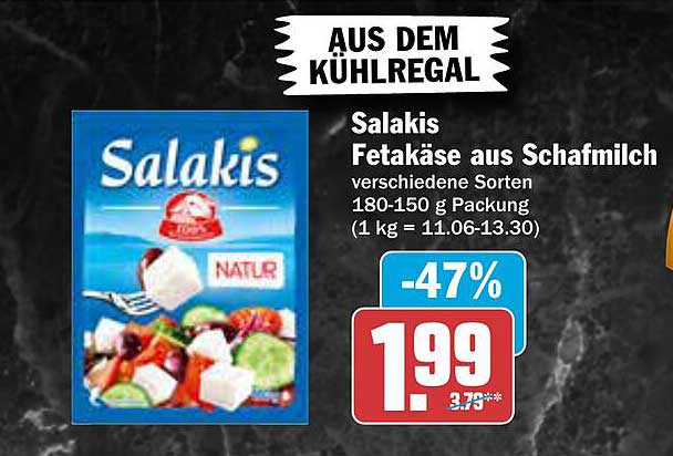 Salakis Feta-Käse aus Schafmilch - 180-150 g