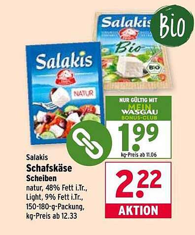 Salakis Schafskäse Scheiben - Bio-Qualität zum Aktionspreis