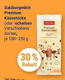 Salzburgmilch Premium Käsestücke oder -scheiben, verschiedene Sorten, je 150-250 g