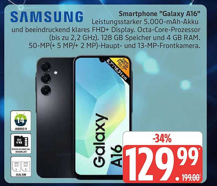 Samsung Smartphone "Galaxy A16"
