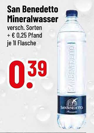 San Benedetto Mineralwasser - verschiedene Sorten