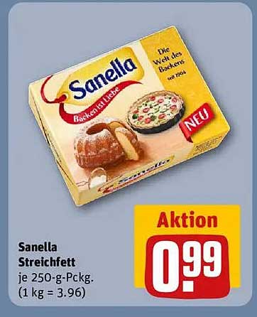 Sanella Streichfett 250 g, Aktion