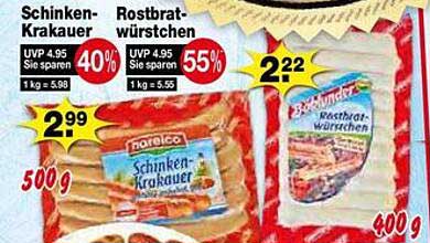Schinken-Krakauer und Rostbratwürstchen