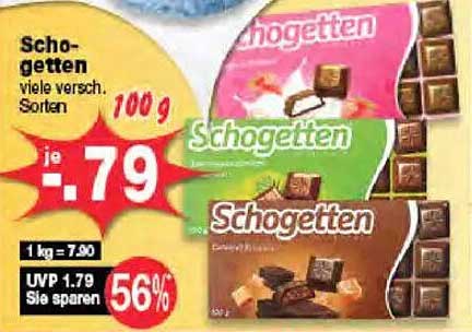 Schogetten 100g – viele verschiedene Sorten für jeden Geschmack