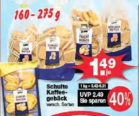 Schulte Kaffeegebäck - versch. Sorten 160 - 275 g