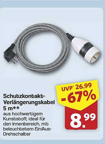 Schutzkontakt-Verlängerungskabel 5 m**