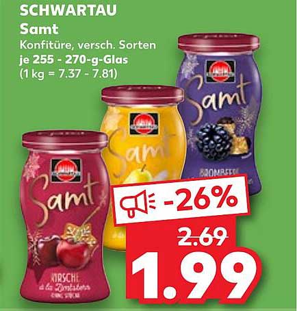 SCHWARTAU Samt Konfitüre, verschiedene Sorten 255 g - 270 g