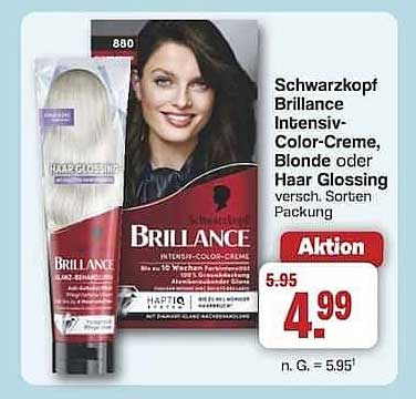 Schwarzkopf Brilliance Intensiv-Color-Creme, Blonde oder Haar Glossing