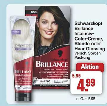 Schwarzkopf Brilliance Intensiv-Color-Creme, Blonde oder Haar Glossing