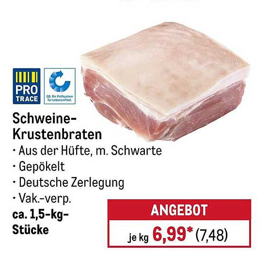 Schweine-Krustenbraten ca. 1,5-kg-Stücke