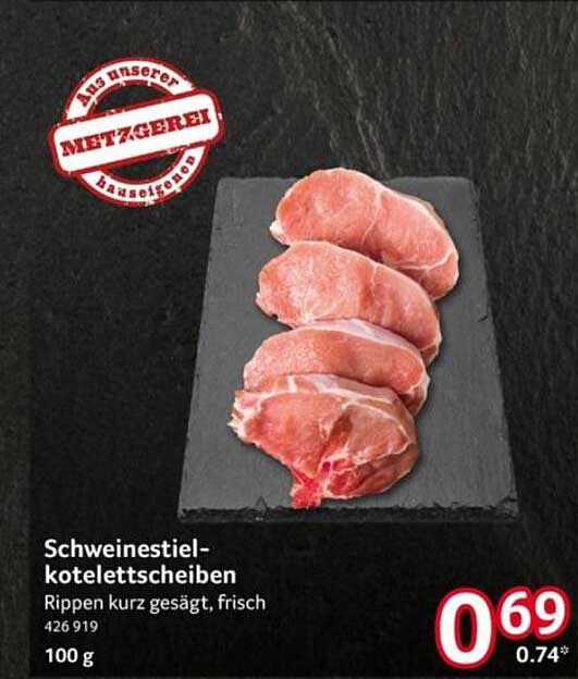 Schweinstielkotelettscheiben - frisch und zart