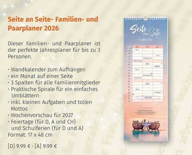 Seite an Seite- Familien- und Paarplaner 2026