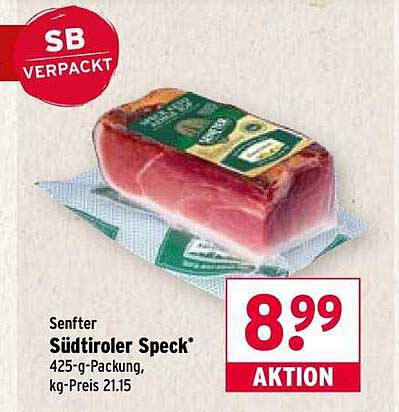 Senfther Südtiroler Speck* 425-g-Packung