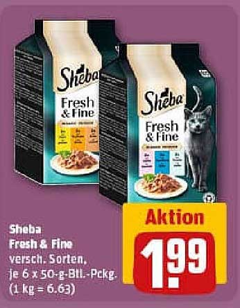 Sheba Fresh & Fine, verschiedene Sorten, je 6 x 50-g-Btl.-Pckg.