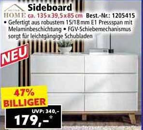 Sideboard - ca. 135 x 39,5 x 85 cm