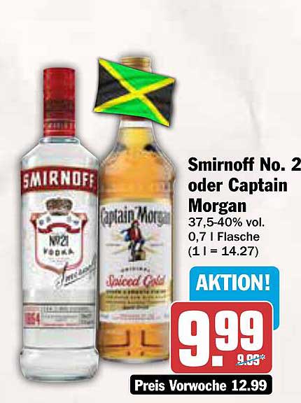 Smirnoff No. 21 oder Captain Morgan