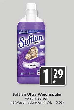 Softlan Ultra Weichspüler - Traumfrisch, 45 Waschladungen