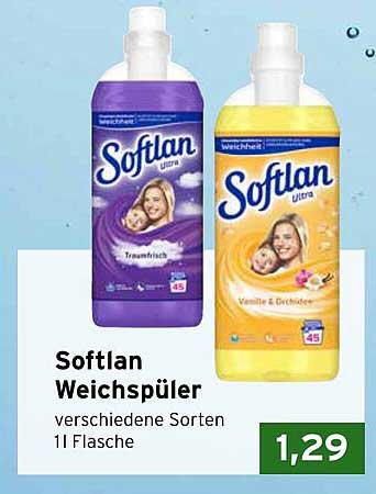 Softlan Weichspüler verschiedene Sorten 1l Flasche