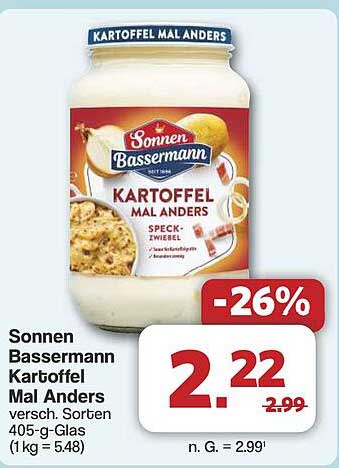 Sonnen Bassermann Kartoffel Mal Anders 405-g-Glas