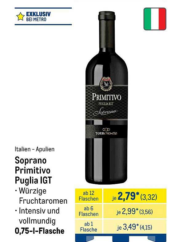 Soprano Primitivo Puglia IGT - 0,75 l
