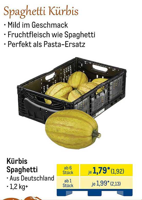 Spaghetti Kürbis - Mild im Geschmack und perfekt als Pasta-Ersatz