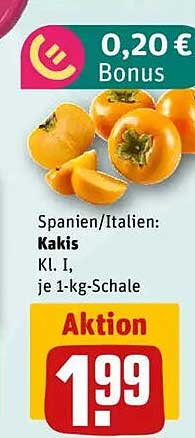 Spanien/Italien: Kakis Kl. I, je 1-kg-Schale