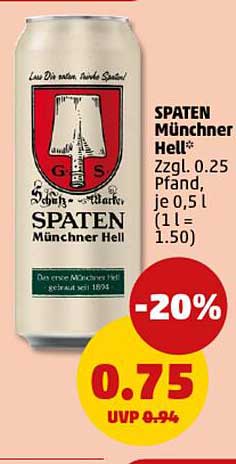 SPATEN Münchner Hell - Erfrischender Genuss aus München
