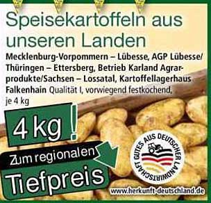 Speisekartoffeln aus unseren Ländern