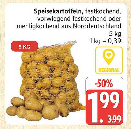 Speisekartoffeln, festkochend, vorwiegend festkochend oder mehlkochend aus Norddeutschland 5 kg