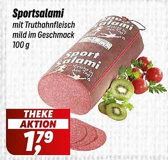 Sportsalami mit Truthahnfleisch mild im Geschmack 100 g