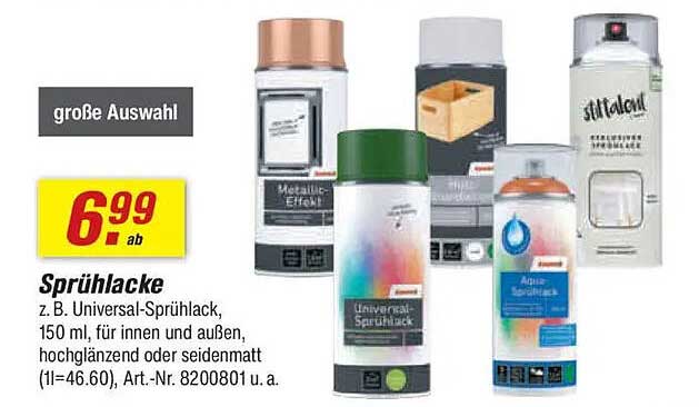 Sprühlack, 150 ml - große Auswahl