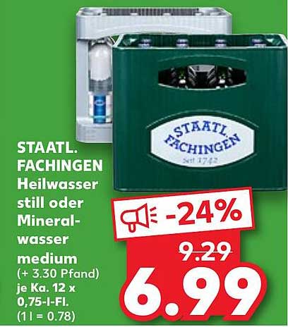 STAATL. FACHINGEN Heilwasser still oder Mineralwasser medium