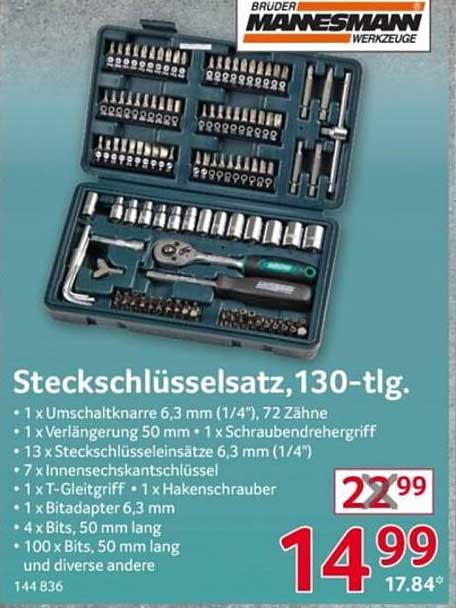 Steckschlüsselsatz, 130-tlg.