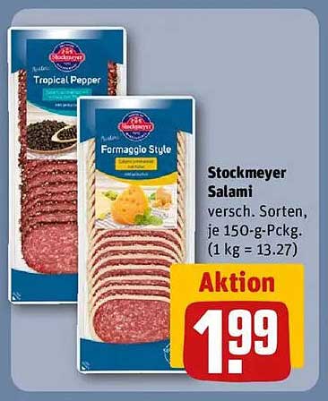 Stockmeyer Salami – verschiedene Sorten, 150-g-Packung