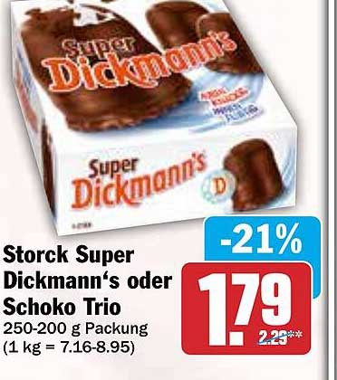 Storck Super Dickmann's oder Schoko Trio 250-200 g Packung