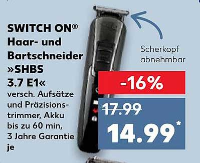 SWITCH ON® Haar- und Bartschneider »SHBS 3.7 E1«