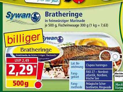 Sywan Bratheringe in feinaromatischer Marinade – 500 g