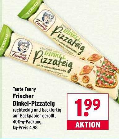 Tante Fanny Frischer Dinkel-Pizzateig