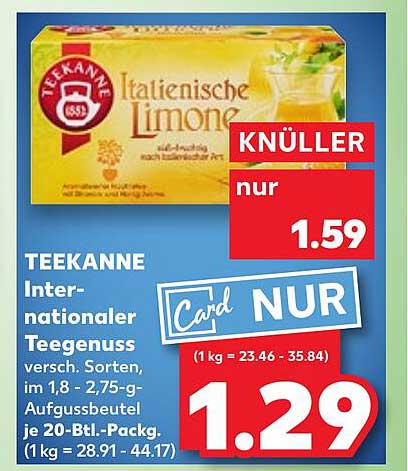 TEEKANNE Internationaler Teegenuss - Italienische Limone