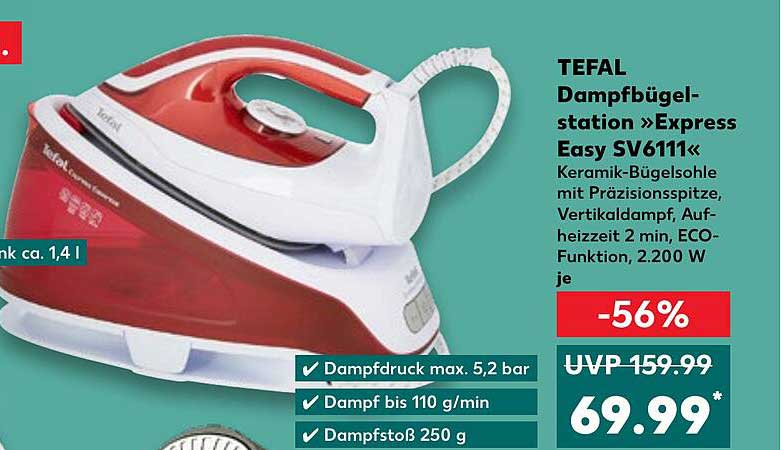 TEFAL Dampf bügelstation »Express Easy SV6111«