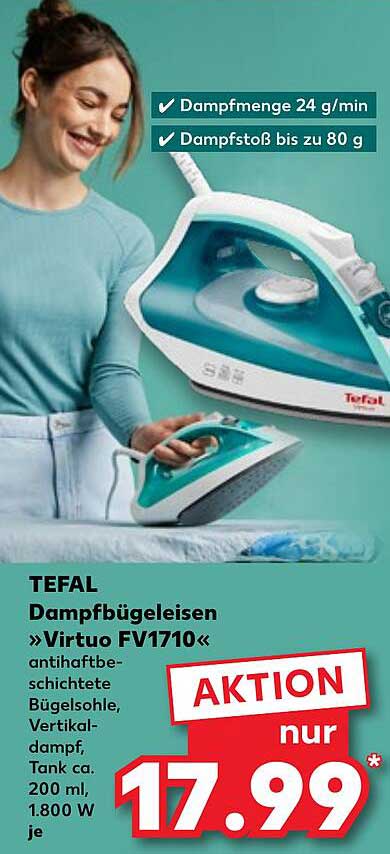 TEFAL Dampfbügeleisen »Virtuo FV1710«
