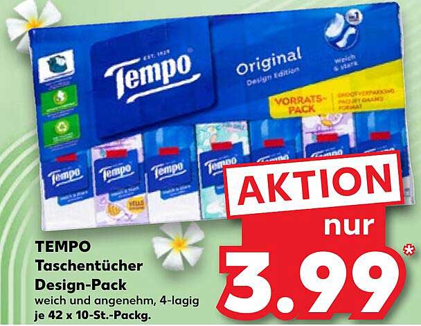 TEMPO Taschentücher Design-Pack