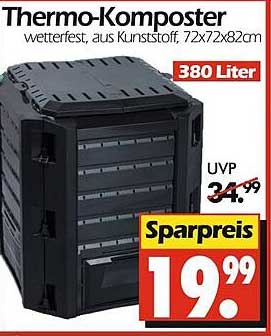Thermo-Komposter 380 Liter - Wetterfest aus Kunststoff