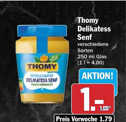 Thomy Delikatess Senf 250 ml – verschiedene Sorten