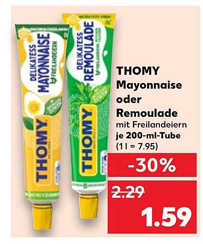 THOMY Mayonnaise oder Remoulade mit Freilandeiern je 200-ml-Tube
